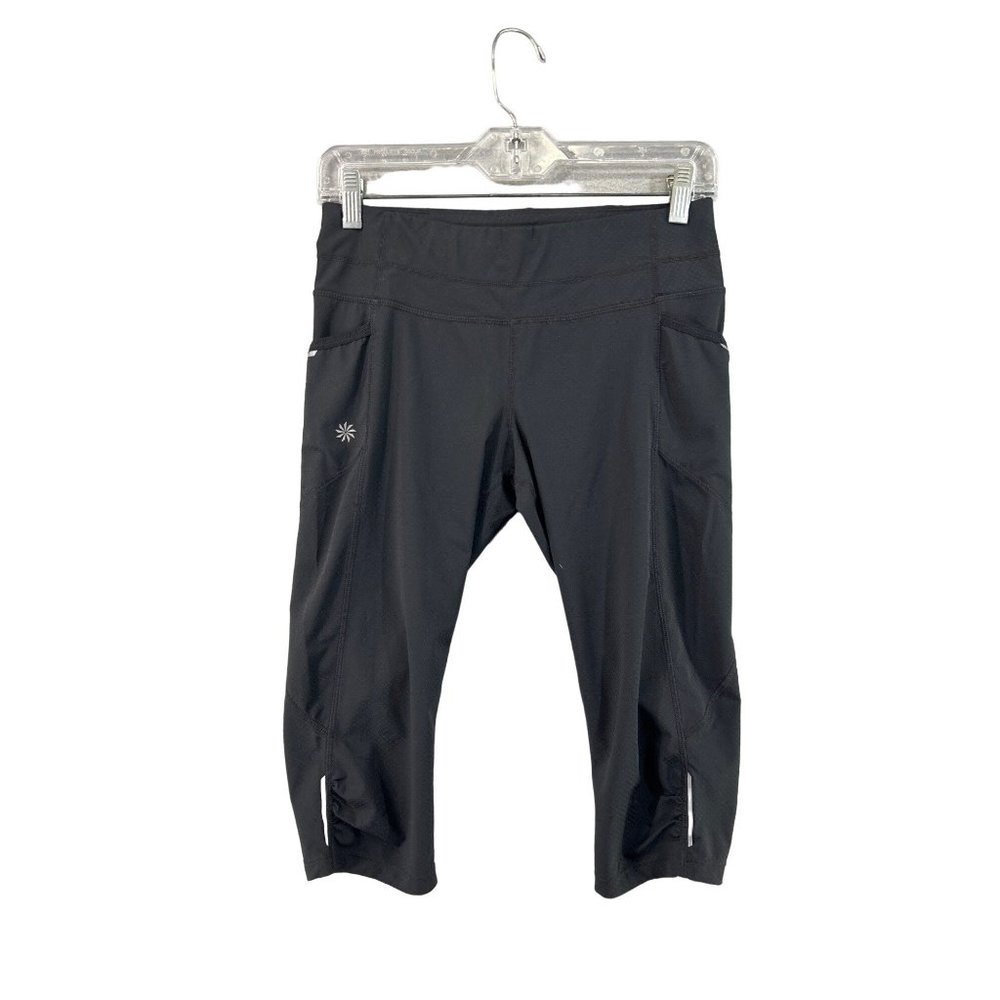 Athleta Women's Black Cropped Leggings Size S - Picture 1 of 9